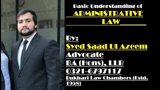 Intro to Administration Law  Doctrine of Ultra Vires  Syed Saad Ul Azeem [upl. by Akihc18]