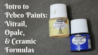 Pebeo Paints Vitrail Opale amp Ceramic Part 1 [upl. by Anihs]