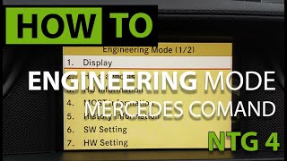 HOW TO Access Hidden Engineering Menu  Mercedes COMAND NTG 40 [upl. by Urquhart]