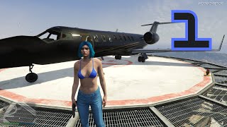 Aterrissando o Luxor no Maze Bank  Tentativa 1 GTA 5 [upl. by Aikkan]