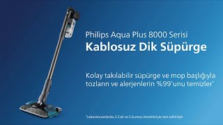 Philips Aqua Plus 8000 Serisi Kablosuz Dik Süpürge – AquaPlus Başlık Teknolojisi [upl. by Vladamir442]