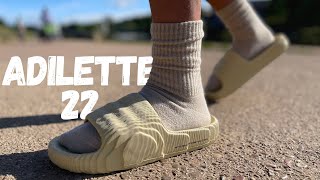 The New YEEZY Slide Adidas Adilette 22 Slide Review amp On Foot [upl. by Pollak]