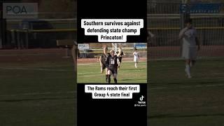 Southern stops defending champion Princeton to reach its first Group 4 state final soccer [upl. by Aserehtairam]