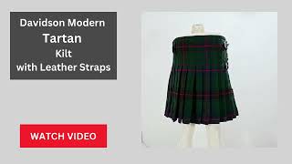 Modern Davidson TARTAN Kilt with Leather Straps Is Here [upl. by Combs]