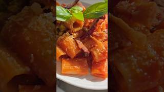 Pasta rigatoni AmatricianaCestovinyAmatricianaitalianfoodcooking [upl. by Aninep53]