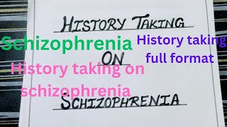 History taking format for Psychiatric nursingMHNhistory psychiatric nursing schizophrenia [upl. by Nugent]