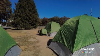 Code Purple tents in Lewes house homeless at previous Troop 7 building location [upl. by Drawyah372]