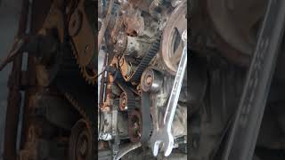 Mitsubishi L200 Diesel timing belt Replacement automobile mitsubishi l200triton [upl. by Abekam]