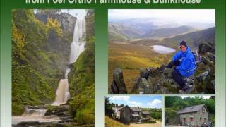 Pistyll Rhaeadr Waterfall to Cadair Berwyn Walk from Foel Ortho Farmhouse amp Bunkhouse [upl. by Enirhtac]