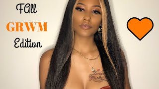 GRWM FALL HAIR amp MAKEUP EVERYDAY LOOK 🍂 [upl. by Assylem]