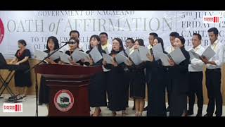 Pezielietsie CRC Youth live choir during Kohima Municipal councilors oath of affirmation [upl. by Kerrill340]