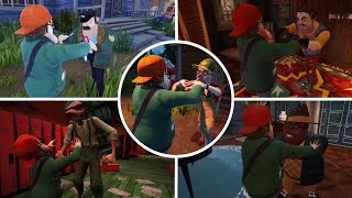 Hello Neighbor 2  All 3rd Person Jumpscare Behind The Scenes [upl. by Macknair]