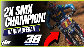 Haiden Deegan WINS 2024 250 SMX Championship in Las Vegas  Race Recap [upl. by Elisha]