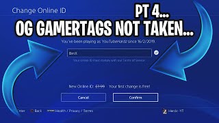 OG GAMERTAGS NOT TAKEN 2019 PART 4  XBOXPLAYSTATION [upl. by Venable]