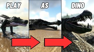 WE EVOLVE INTO THE DEINOSUCHUS  PLAY AS DINO  ARK SURVIVAL EVOLVED [upl. by Cleti]