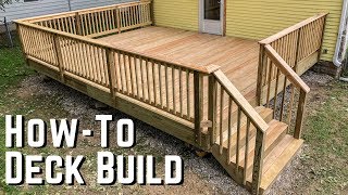 How To Build A Deck  DIY Home Improvement [upl. by Nellda623]