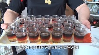 Wackelpudding färben SchwarzRotGold selber machen Caulius probiert es aus [upl. by Edric]