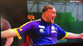 9 darter from Luke Littler in Bahrain Darts Masters 19012024 [upl. by Dianna]