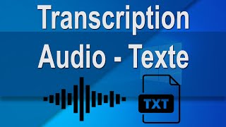 Transcription Audio  Texte [upl. by Miko]