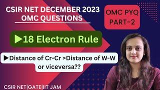 ▶️18 electron ruleorganometallic Compoundsprevious year questionsDistance between CrCr metal [upl. by Heiney]