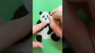 How to Needle Felt a Panda  Painting with Wool [upl. by Tarrel91]