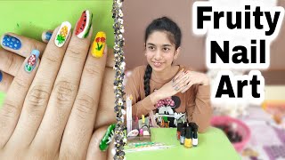 Fruity Nail Art 💅  Summer Cool Nailart 💅  Riyas Amazing World [upl. by Rafiq59]