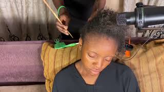 ASMR SCALP SCRATCHING AND BRAIDS TAKE DOWN WITH GUM CHEWING [upl. by Merrell]