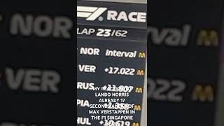 MY REACTION TO LANDO NORRIS ALREADY 17 SECONDS AHEAD OF MAX VERSTAPPEN IN THE F1 SINGAPORE GP f1 [upl. by Eidlog]