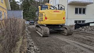 MFØ 🚧👷‍♂️09042024 del12 👷‍♂️🚧 Utskifte av masser i gårdsplass ved Susebakke i Mysen💪 [upl. by Hanavas782]