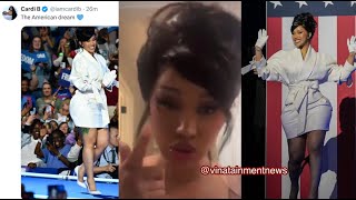 Cardi B Chats“From Poverty To Speaking At Vice President Kamala Harris Rally I’m So Proud Of Myself” [upl. by Gerstein486]