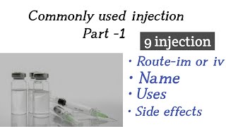 Most commonly used injections  Ampoule  in patients Hospital training bpharma kaumyaeducation [upl. by Grizelda]