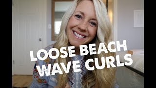 Hair Tutorial Loose Beach Waves with a Curling Wand [upl. by Corette]