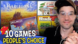 10 Board Games Being Played NOW  quotPeoples Choicequot Board Game Picks [upl. by Gorges372]