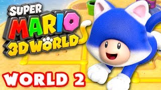 Super Mario 3D World  World 2 100 Nintendo Wii U Gameplay Walkthrough [upl. by Tankoos]