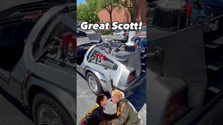 GREAT SCOTT Delorean Time Machine tour delorean backtothefuture 80s shorts [upl. by Aznofla147]