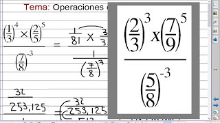 Operaciones Combinadas de Fracciones con Potencias [upl. by Artema251]