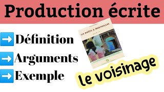 le voisinage الجيرانla Boîte a Merveillesproduction écrite1 BAC regionalArguments [upl. by Gagliano]