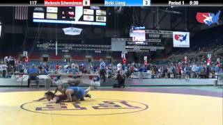 Fargo 2012 117 Round 1 Mackenzie Schwendeman Washington vs Ricki Liang California [upl. by Ahsekyw669]