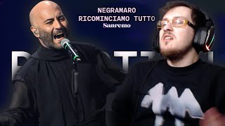 NEGRAMARO RICOMINCIAMO TUTTO  SANREMO REACTION  sono razzisti [upl. by Ailsun]