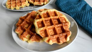 Best Belgian Liege Waffles Recipe [upl. by Wilscam837]