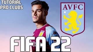 FIFA 22  TUTORIAL FACE I Philippe Coutinho Aston Villa Pro Clubs [upl. by Eldwon]