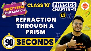 Refraction Through a Prism One Shot in 90 Seconds  NCERT Class 10 Science Chapter11  CBSE 2024 [upl. by Ohcamac137]