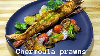 Chermoula Prawns  Giant Prawn  Easy Chermoula Recipe [upl. by Merralee376]