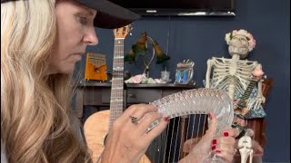 The Haunting of Orr Manor on 21 String Transparent Lyre Harp with Tabs [upl. by Suoivart]