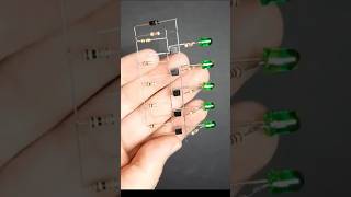 Led Chaser Circuit bc547transistor bc547 ledchaser diy diylrojects youtubeshorts shorts [upl. by Regnij]