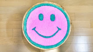 Tufting a Smiley Rug ASMR [upl. by Bopp]