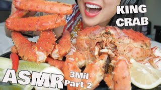 ASMR WHOLE GIANT KING CRAB 3 MIL PART 2 EATING SOUNDS NO TALKING  SASASMR [upl. by Iran157]