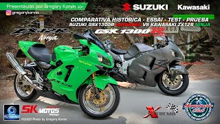 Suzuki Hayabusa GSX1300R VS Kawasaki ZX12R Ninja I Comparativa Histórica I Test Retro I Prueba [upl. by Gabrila]