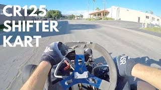 Cr125 Shifter Kart On The Street 80mph [upl. by Haimorej]