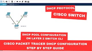 How to Enable DHCP Protocol on Layer 2 Switch on CISCO Packet Tracer 💻 [upl. by Pauiie]